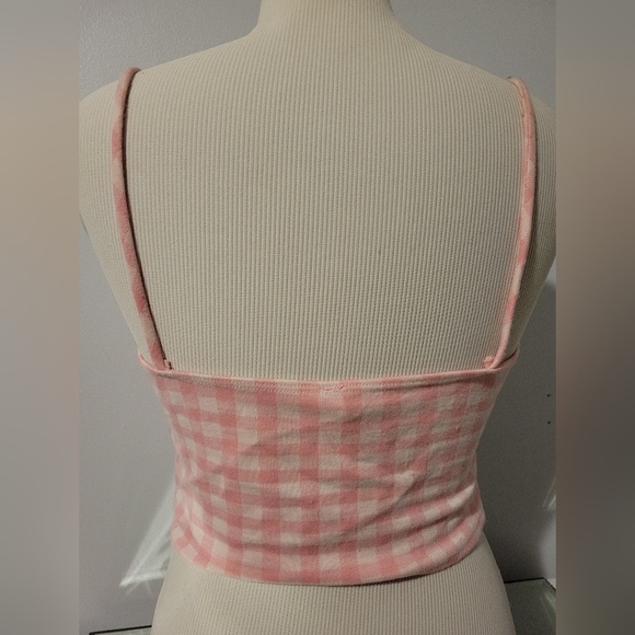TWO CHOCOLATE RETRO CHECKERED CROP TOP - Picture 6 of 16